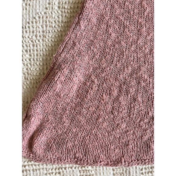 AMERICAN EAGLE OUTFITTERS Rose Pink Nubby Knit Strappy Back Tank Size Medium - Picture 11 of 12